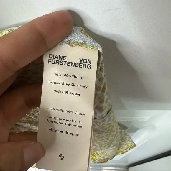 Diane Von Furstenberg Emilia leopard animal print wrap dress size small - Picture 7 of 10